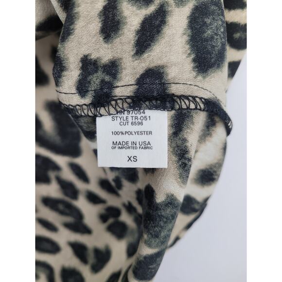 Three Eighty Two Revolve Aerin Split V Tank Bronx Animal Print Sz XS - Picture 5 of 9